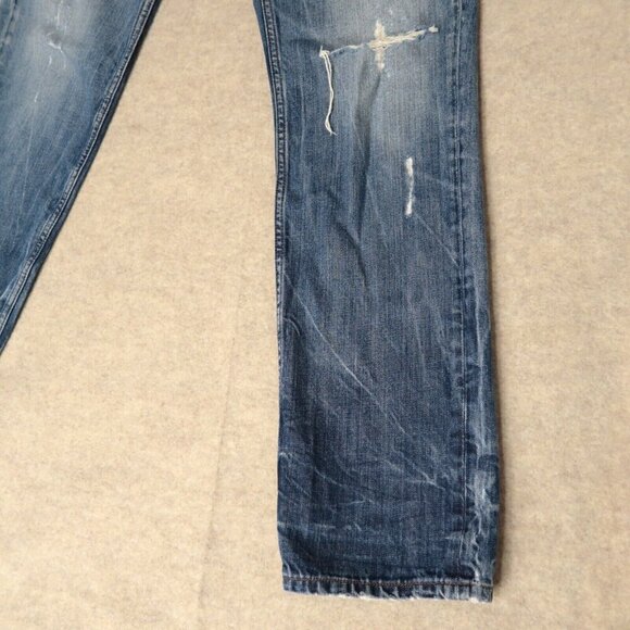 BOSS Hugo Boss Orange 63 Slim Fit Denim Jeans Distressed Men's Actual 32X33 - Picture 5 of 16